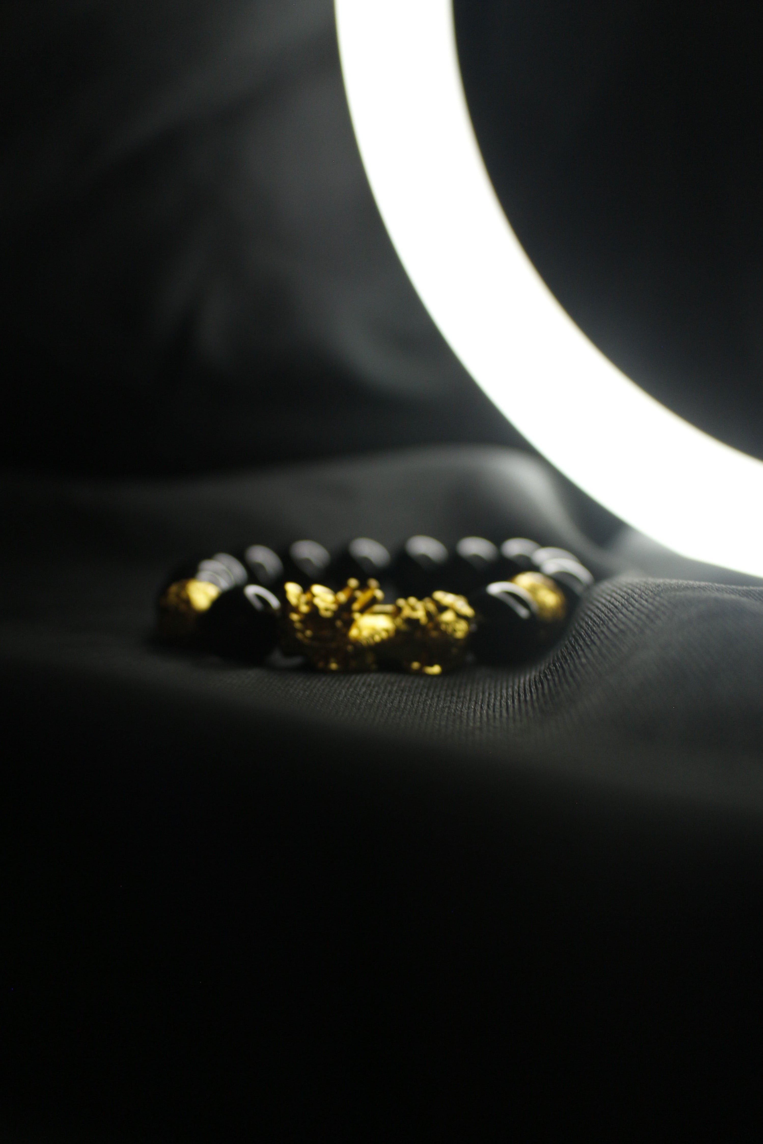 OBSIDIAN & GOLD DRAGON BRACELET