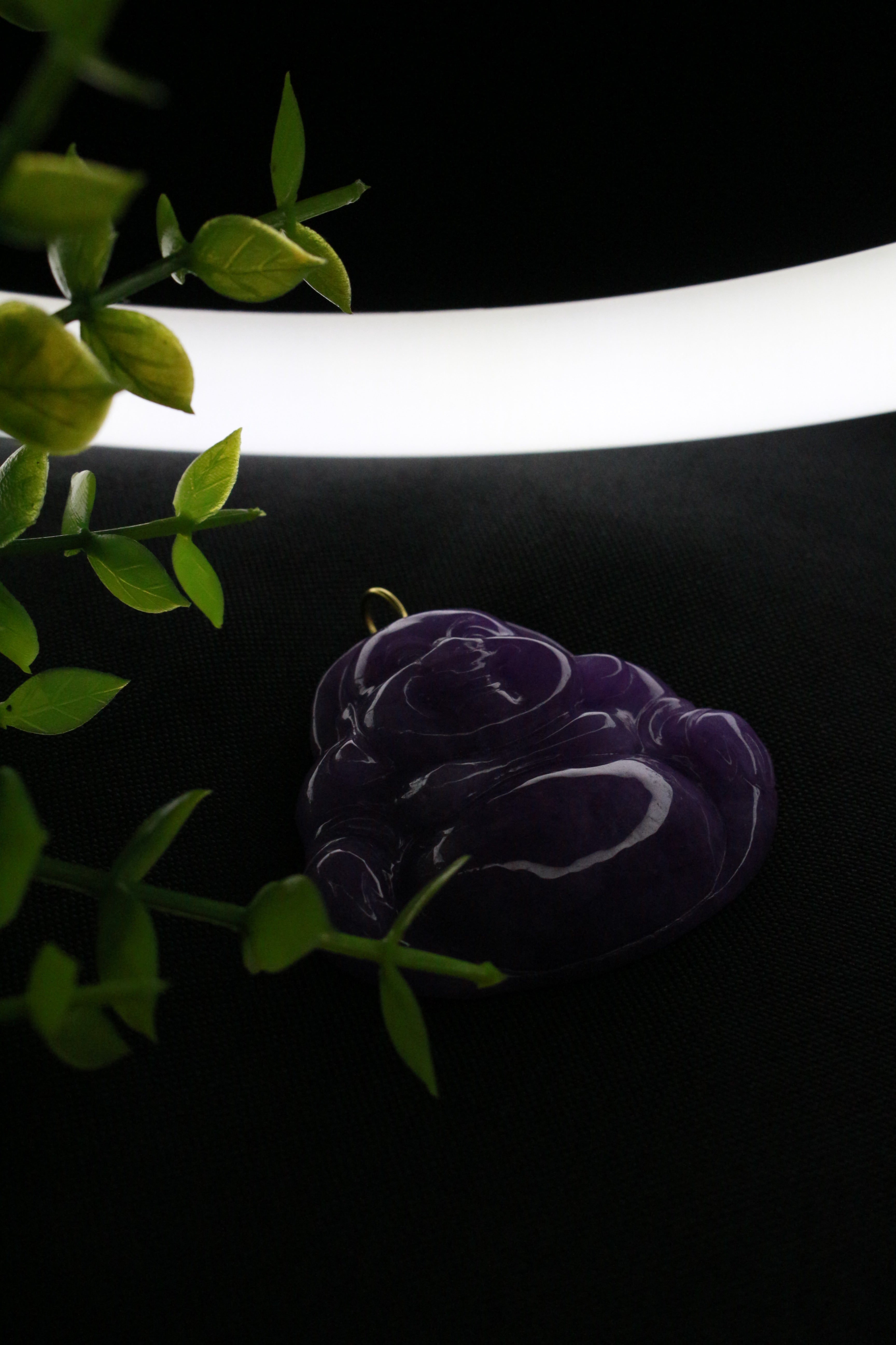 PURPLE JADE JUMBO BUDDHA (PENDANT ONLY)