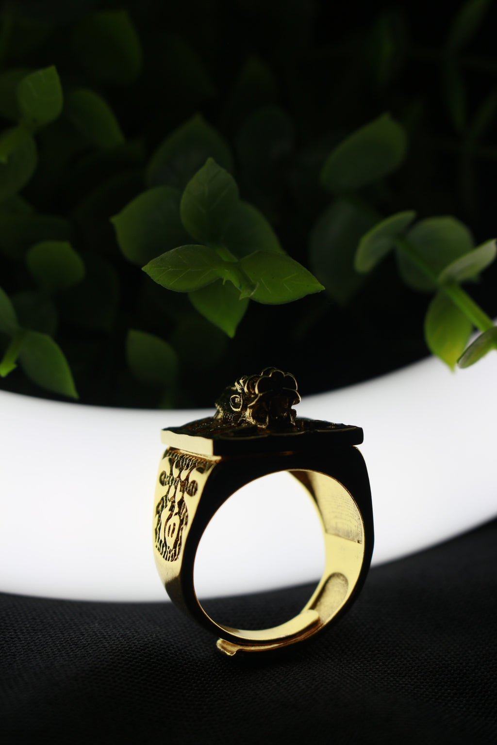 24K GOLD PIXIU DRAGON RING ADJUSTABLE