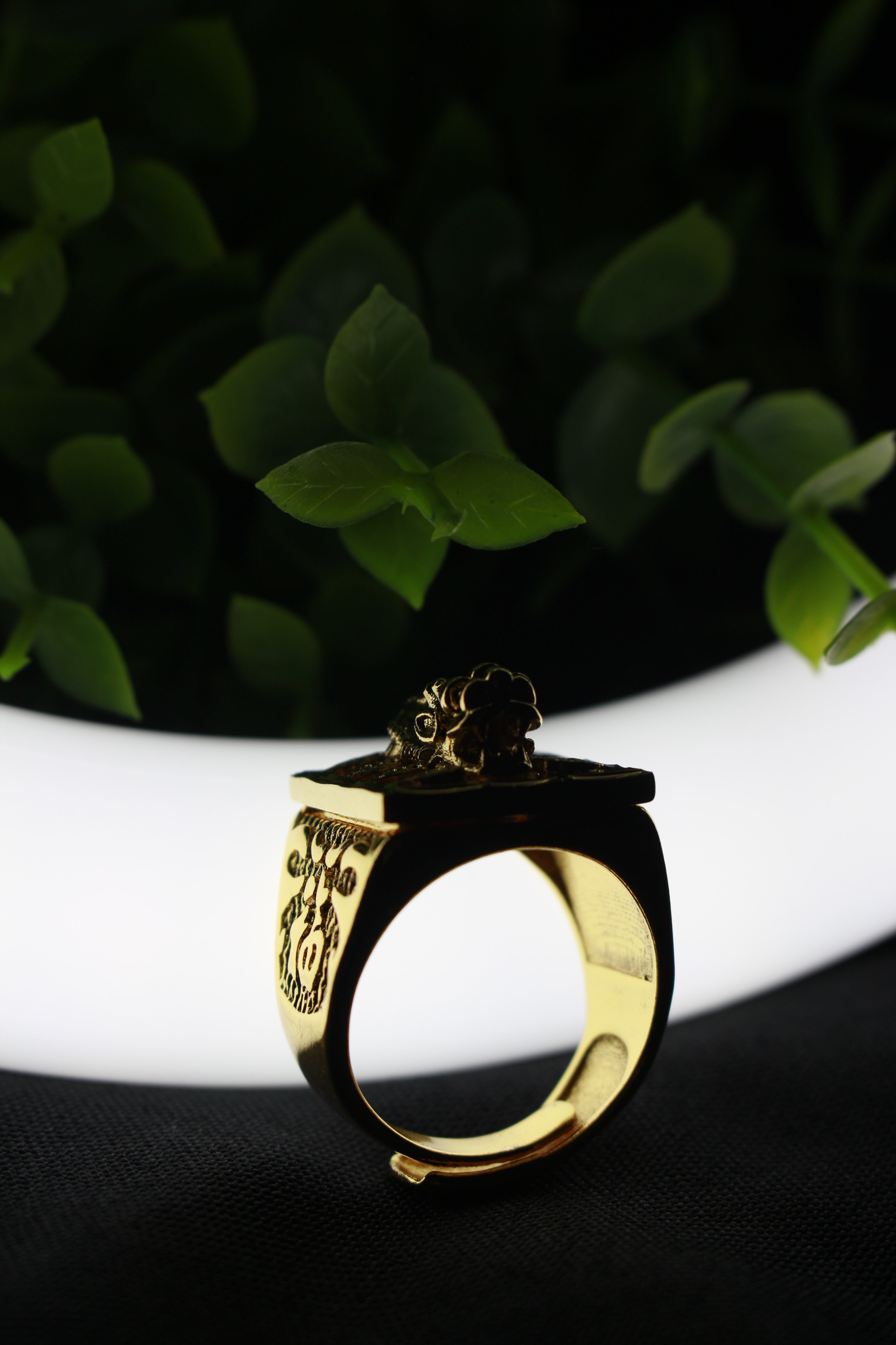 24K GOLD PIXIU DRAGON RING ADJUSTABLE