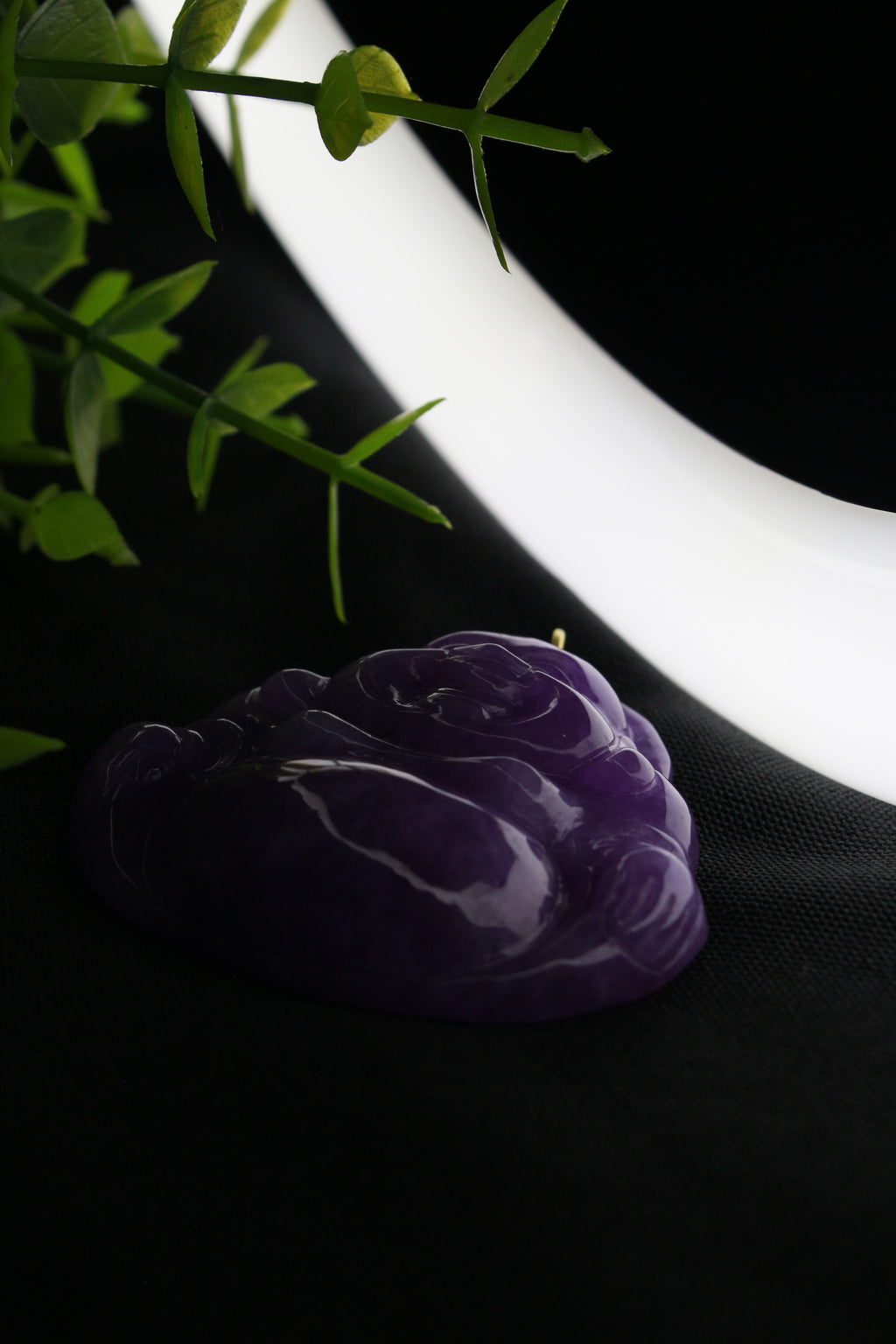 PURPLE JADE JUMBO BUDDHA (PENDANT ONLY)