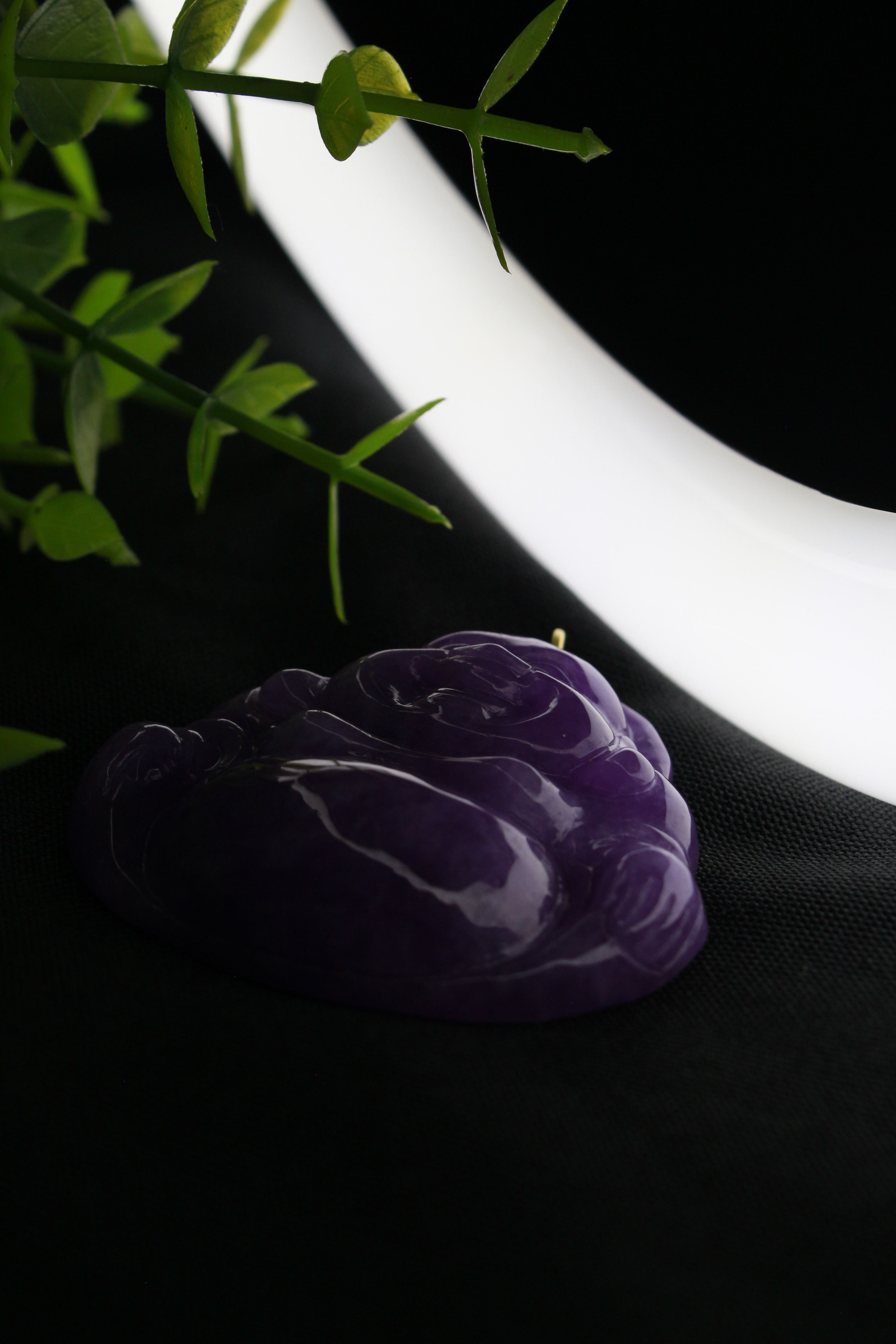PURPLE JADE JUMBO BUDDHA (PENDANT ONLY)