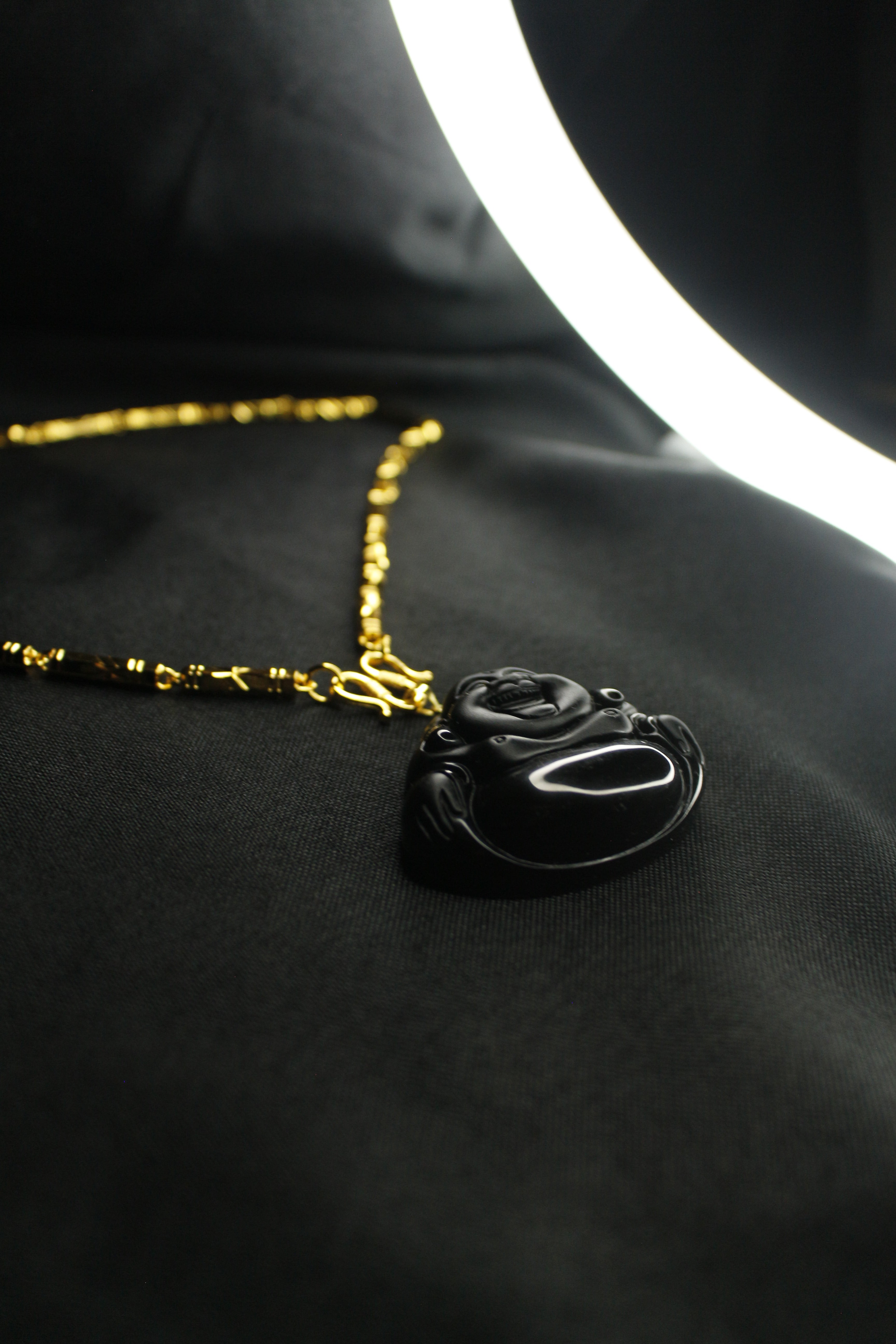 BLACK OBSIDIAN BUDDHA